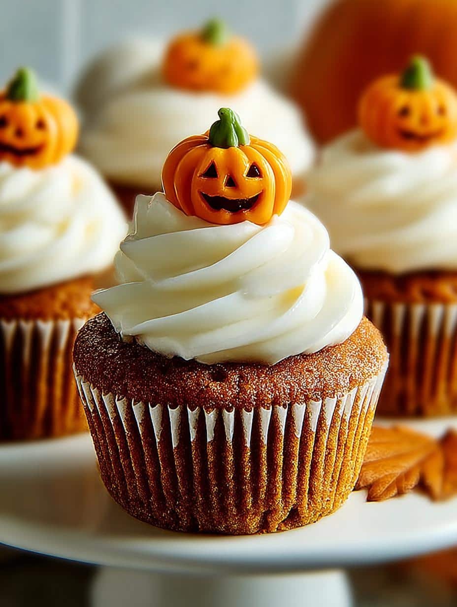 Irresistible Pumpkin Cupcakes with Cream Cheese Frosting - Irresistible Pumpkin Cupcakes with - additional detail
