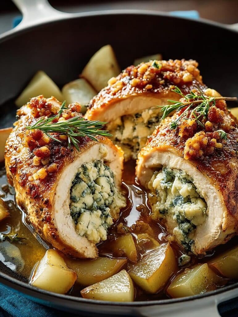 Pear Gorgonzola Stuffed Chicken