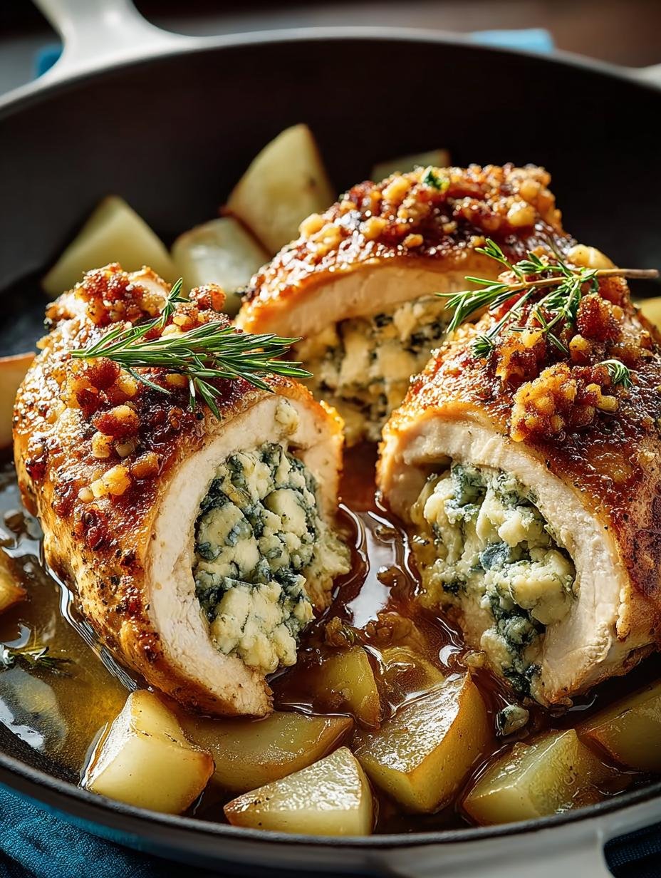 Pear Gorgonzola Stuffed Chicken